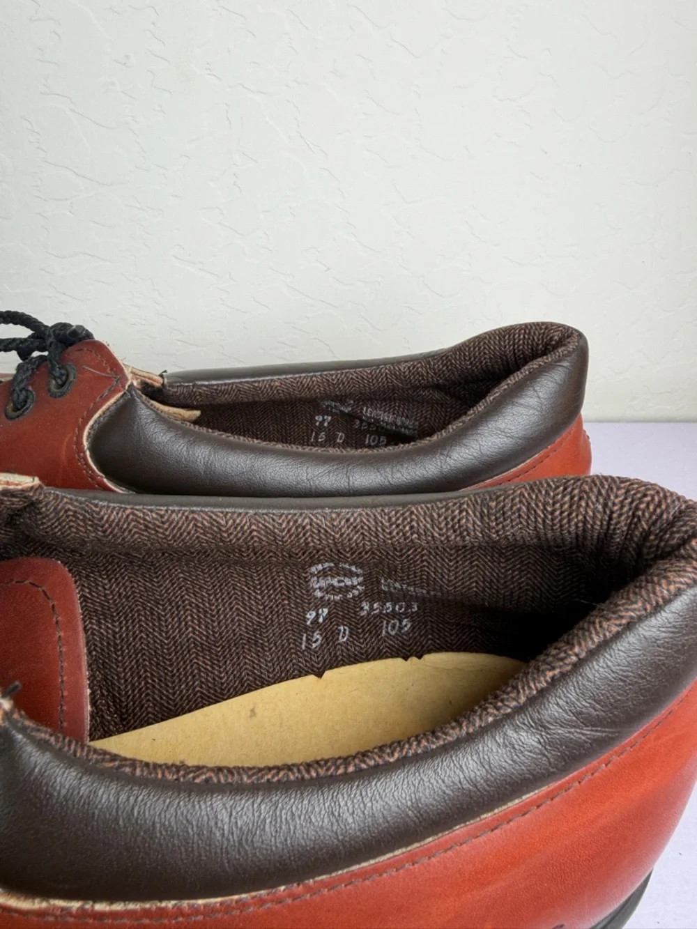 Red Wing loafers size 15 d like new leather shoes